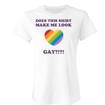 Do I Look Gay? Junior Fit Bella Sheer Longer Length Rib Tee