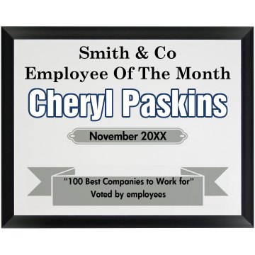 Employee Plaque Wood Plaque