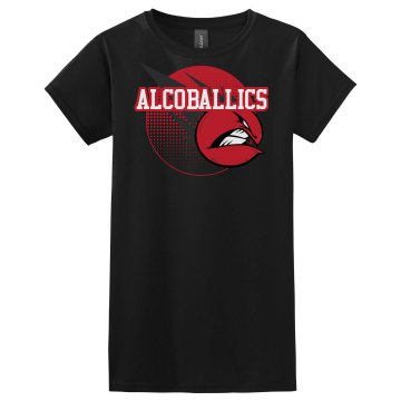 Alcoballics Kickball Misses Relaxed Fit Gildan Ultra Cotton Tee