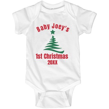 Baby's 1st Christmas Infant Rabbit Skins Lap Shoulder Creeper