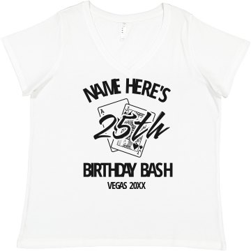 Birthday Bash In Vegas Junior Fit Basic Bella Favorite Tee