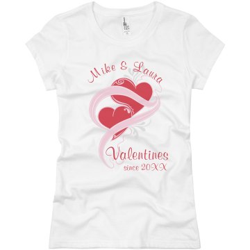 Valentine Sweethearts Junior Fit Basic Bella Favorite Tee