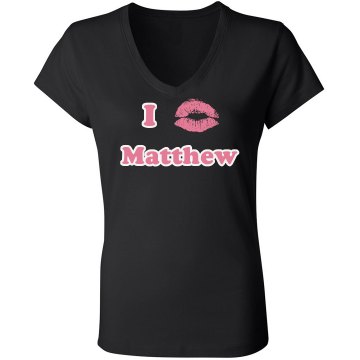 I Kiss Matthew Junior Fit Bella Sheer Longer Length Rib V-Neck Tee 