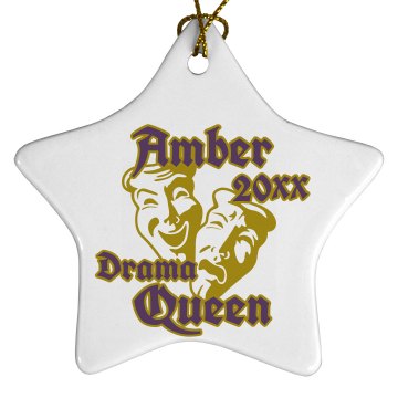 Drama Queen Ornament Porcelain Star Ornament