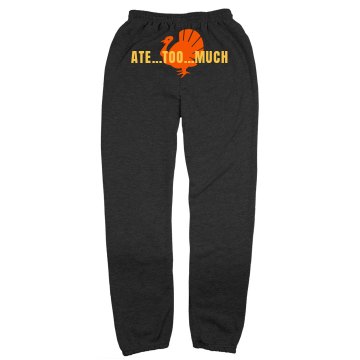 Thanksgiving Flex Pants Unisex Gildan Ultra Blend Open Bottom Pocketed Sweatpants