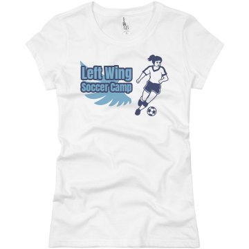 Left Wing Soccer Camp Junior Fit Basic Bella Favorite Tee