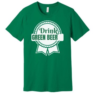 Green Pabst Beer Unisex Gildan Heavy Cotton Crew Neck Tee