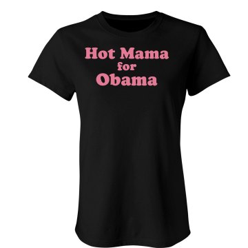 Hot Mama for Obama Junior Fit Bella Sheer Longer Length Rib Tee