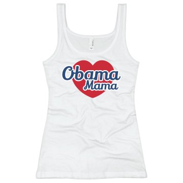 Obama Mama-stars Junior Fit Bella Sheer Longer Length Rib V-Neck Tee 