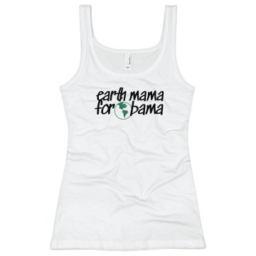 Earth Mama for Obama Junior Fit Bella Longer Length 1x1 Rib Tank Top