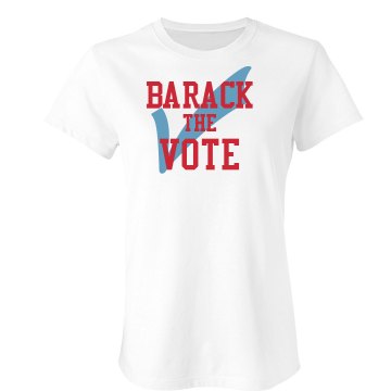 Barack the Vote Tee Junior Fit Bella Sheer Longer Length Rib Tee