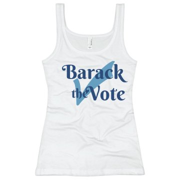 Barack the Vote Tank Junior Fit Bella Sheer Longer Length Rib Tank Top