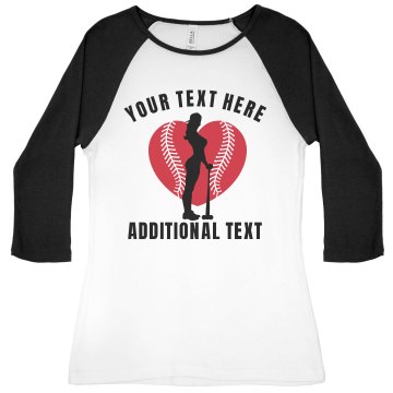 Bush Ruined Nation Junior Fit Bella 1x1 Rib 3/4 Sleeve Raglan Tee