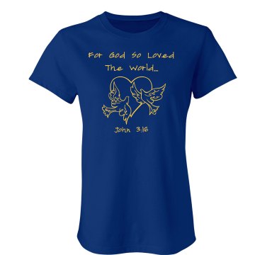 John 3:16 Junior Fit American Apparel Fine Jersey Tee