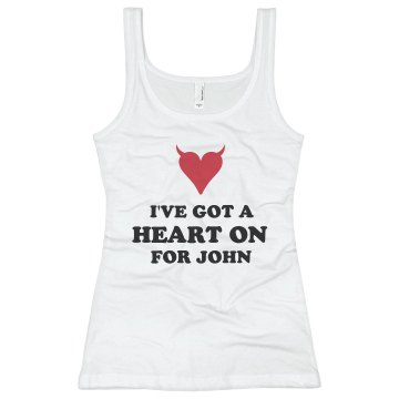 A Heart On for John Bella Junior Fit Contrast Satin Trim Cami