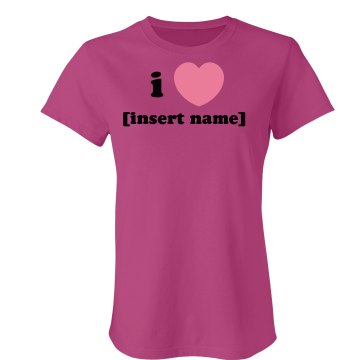 I Heart... Junior Fit Bella Sheer Longer Length Rib Tee