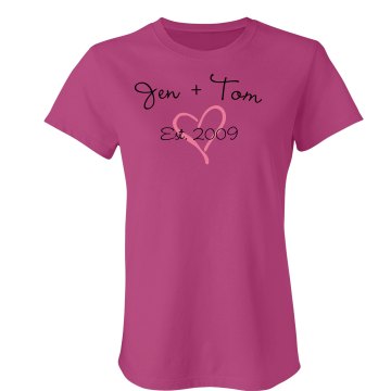 Jen + Tom Junior Fit Bella Sheer Longer Length Rib Tee
