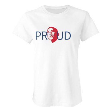Proud of Obama Junior Fit Bella Sheer Longer Length Rib Tee