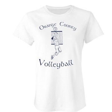 Volleyball Net Tee Junior Fit Bella Sheer Longer Length Rib Tee