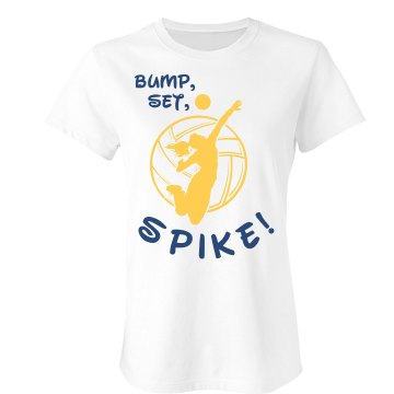 Bump, Set, Spike tee 2 Junior Fit Bella Sheer Longer Length Rib Tee