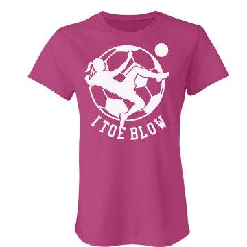 Toe Blow Soccer Tee Junior Fit Bella Sheer Longer Length Rib Tee