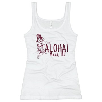 Aloha Maui Misses Relaxed Fit Anvil Heavyweight Tank Top
