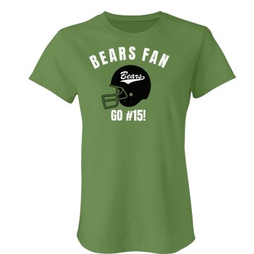 Bears Fan Football Tee Junior Fit Bella Crewneck Jersey Tee