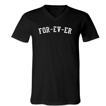 For-ev-er Mens Unisex Canvas V-Neck Jersey Tee