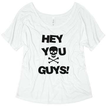 Hey You Guys! Junior Fit Bella Crewneck Jersey Tee