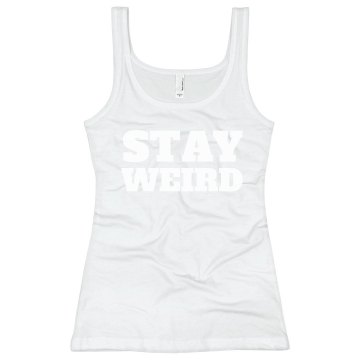 Stay Weird Junior Fit Bella Sheer Longer Length Rib Tank Top