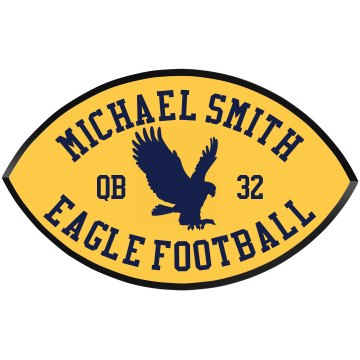 Eagle Football QB Football Wood Plaque