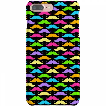 Colorful Mustaches Plastic iPhone 5 Case Black