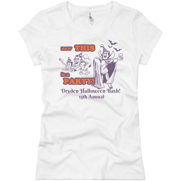 Halloween Party Tee Junior Fit Basic Bella Favorite Tee