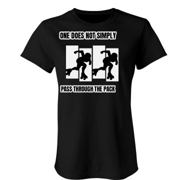 Pass Through The Pack Junior Fit American Apparel Fine Jersey Tee