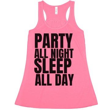Party All Night! Misses American Apparel Neon Oversized Crop Tank