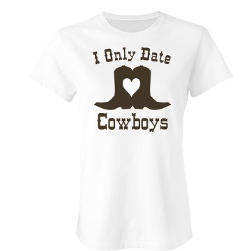 Cowboys Rhinestone Tee Junior Fit Bella Crewneck Jersey Tee