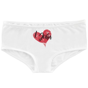 I Love John Bella Contrast Satin Trim Thong