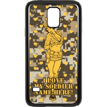 Army Love Smartphone Rubber Samsung Galaxy S III Case Black