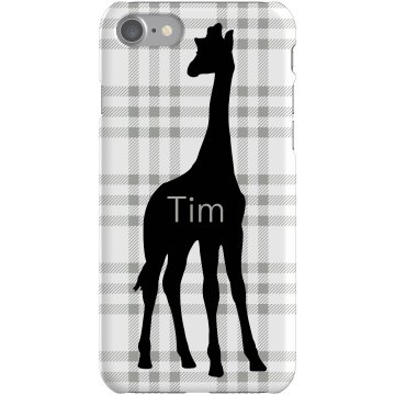 Tim's Giraffe iPhone Case Plastic iPhone 5 Case White 