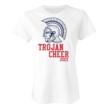 Trojan Cheer  Junior Fit Bella Crewneck Jersey Tee