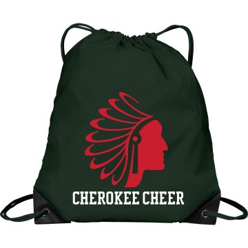 Cherokee cheer bag Port & Company Drawstring Cinch Bag