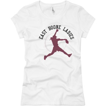 Softball League Tee Junior Fit Basic Bella Favorite Tee