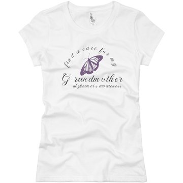Alzheimer's Butterfly Tee Junior Fit Basic Bella Favorite Tee