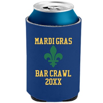 Mardi Gras Beer Cooler The Official KOOZIE Can Kooler