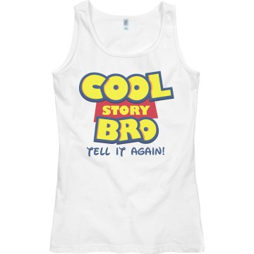 Cool Story Bro Junior Fit Bella Sheer Longer Length Rib Tank Top