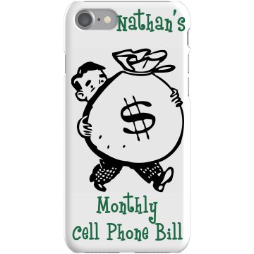 Nathan's Cell Bill Cover Plastic iPhone 5 Case Black