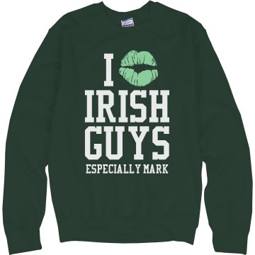 I Love Irish Guys Junior Fit Bella 1x1 Rib Cap Sleeve Raglan Tee