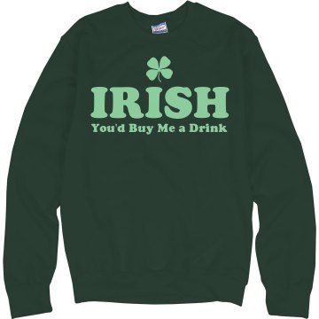 Irish You'd Buy Me... Junior Fit Bella 1x1 Rib Ringer Tee