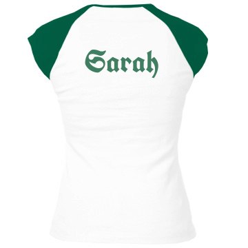 Drinking Team w/Back Junior Fit Bella 1x1 Rib Cap Sleeve Raglan Tee