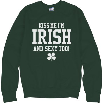 Irish and Sexy Junior Fit Bella 1x1 Rib Ringer Tee